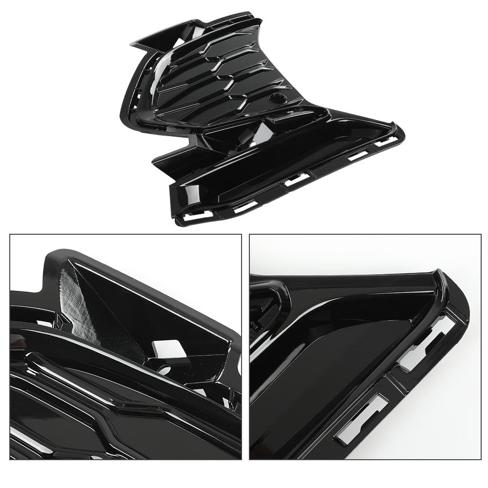 G-PLUS Front Bumper Grill Fog Light Cover w/Hole Left Side Compatible with Chevy Equinox RS 2021 2022 2023 84858996 84858997