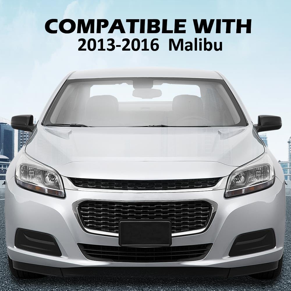 G-PLUS Fog Light Cover Compatible with 2013-2015 Chevy Malibu/2016 Chevy Malibu Limited Front Bumper Fog Light Hole Cover Left & Right Side 20768847, GM1039141, 20768848, GM1038141