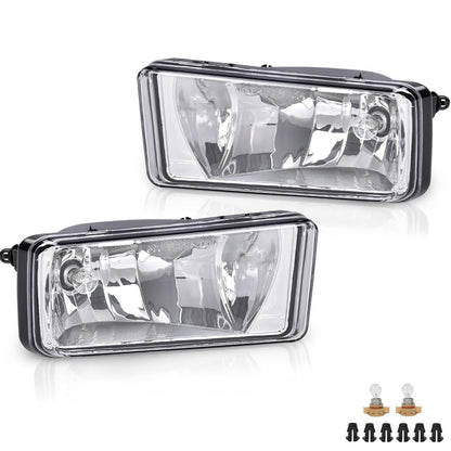 G-PLUS Front Bumper Fog Lights W/Bulbs Compatible With Chevy Silverado/Tahoe/Fit Suburban 2007-2015 Left & Right Driving Fog Lamp Accessories Neblineros Para Autos Delantero Faros Antiniebla