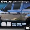 G-PLUS Power Mirror Glass Compatible With Ford F150 2015-2020 Exterior Mirror View Mirror Glass,A Pair Left+ Right Side