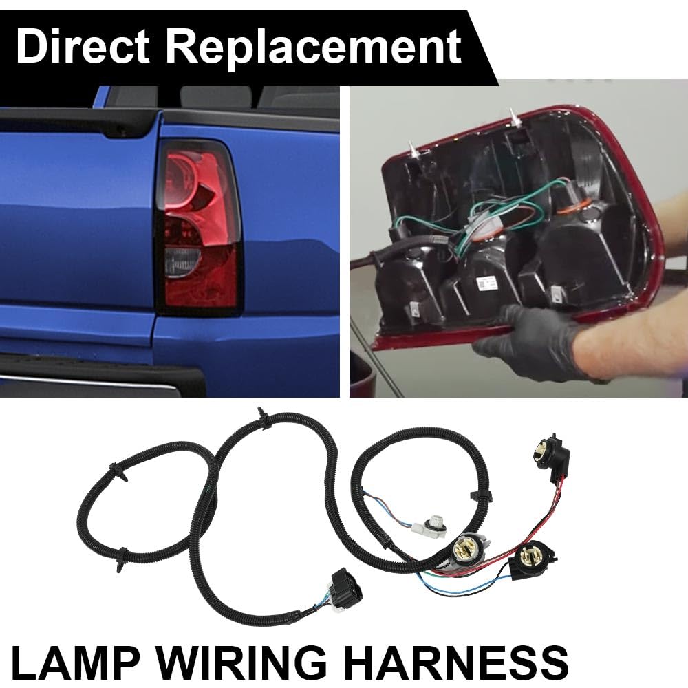 G-PLUS Tail Light Wiring Harness, Compatible with Chevy Silverado 1500 2500HD 3500 2003-2006/ Silverado 1500 1500HD 2500HD 3500 Classic 2007/ Silverado 1500HD 2005-2006 16531402 Rear Right