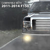 G-PLUS Fog Light w/Bulb Compatible with Ford F150 2011-2014/Fit Lincoln Mark LT 2011-2014 Front Bumper Fog Lamp Clear Lens faros antiniebla FO2592229 BL3Z15200A Left or Right Side