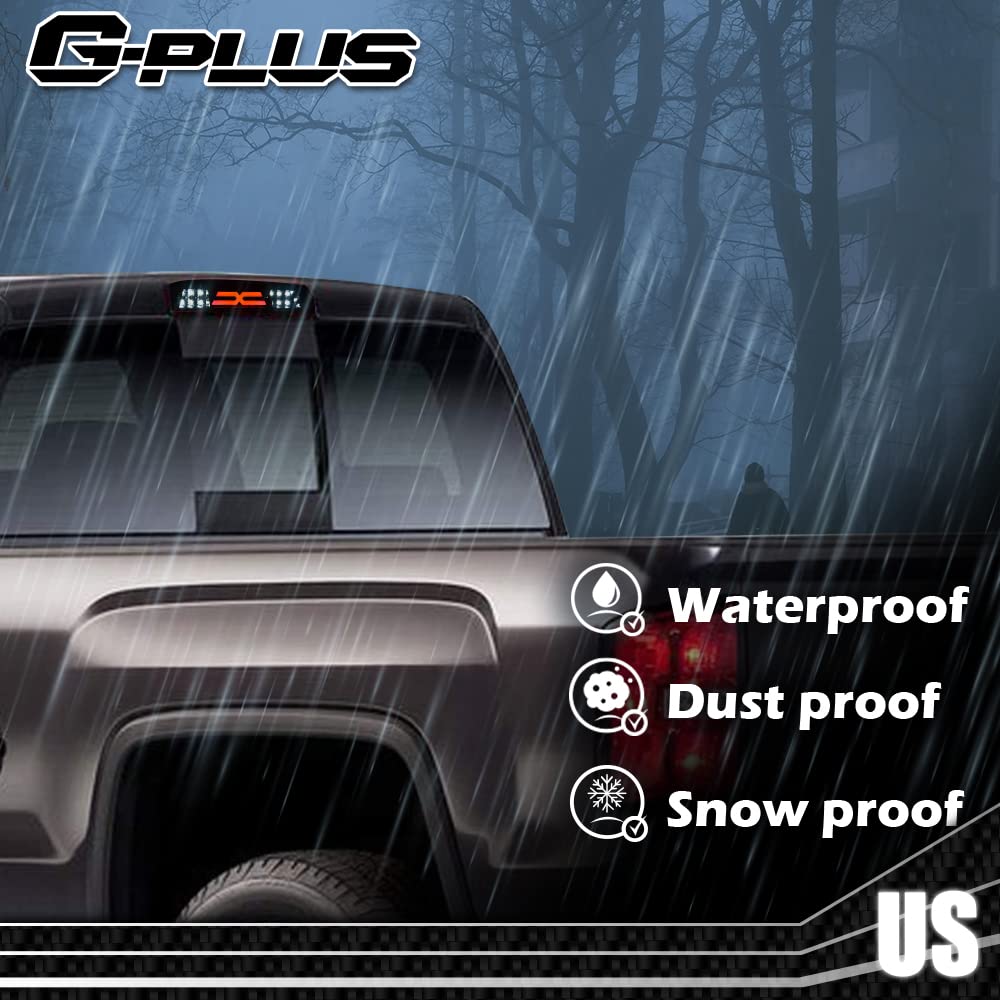 G-PLUS LED Third 3rd High Mount Stop Light X Brake Light Compatible with 2014-2020 GMC Sierra 1500 /Chevy Silverado 1500 2019 GMC Sierra 1500 Limited 23509162 20979071