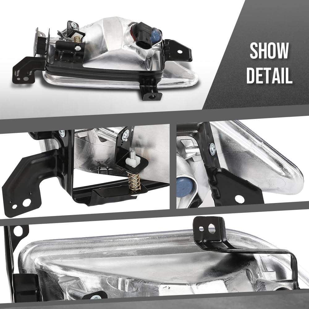 G-PLUS Pair Fog Lights Bumper Driving Lamps Left+Right Compatible with Honda Pilot 2006 2007 2008 33951S9VA11, 33901S9VA11 White