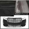 G-PLUS Front Upper + Lower Bumper Cover + Grills + Skid Plate + Fog Light + Tow Hook Compatible with Chevy Equinox 2022 2023 Front Bumper Cover Kit Grilles, Black