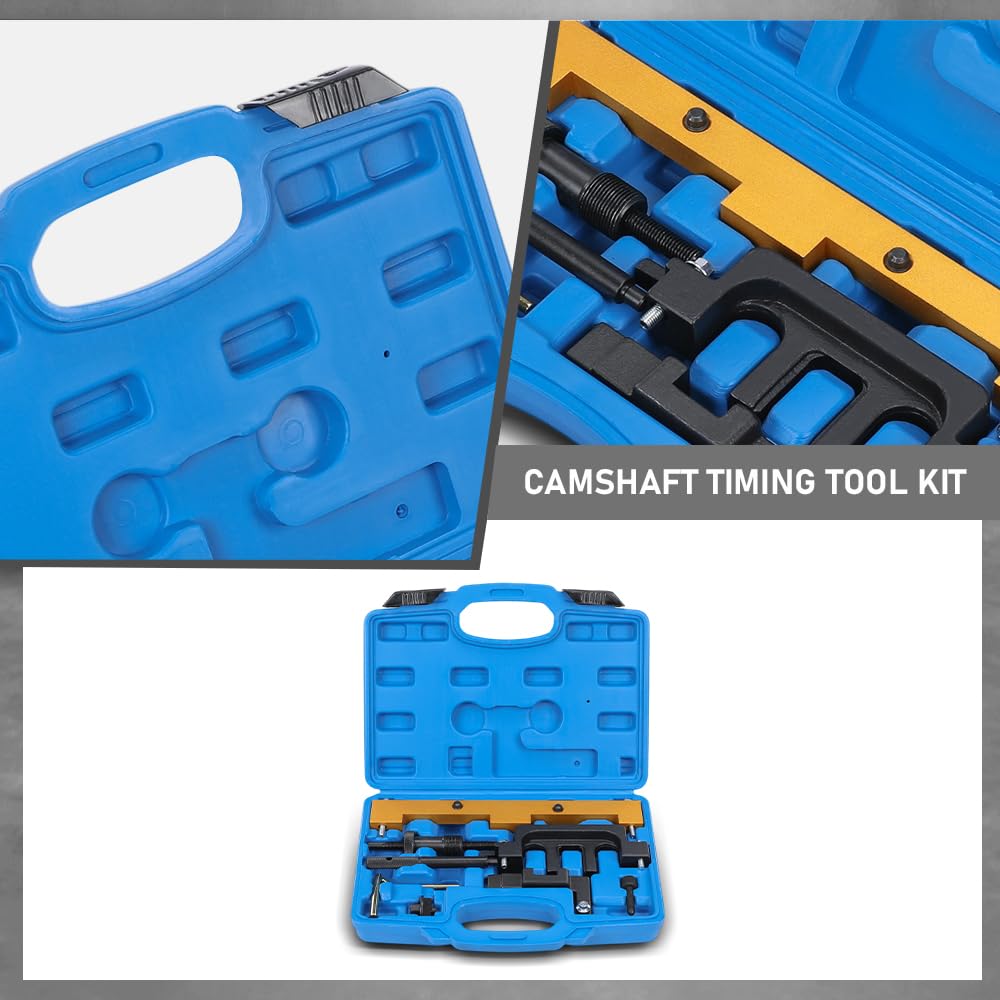 G-PLUS Camshaft Timing Tool Kit Compatible with BMW 318I 320I 316I E87 E46 E60 E90 E85 N42 N46 N46T 45 Steel Black