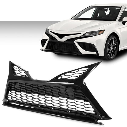 G-PLUS Front Bumper Lower Grille Without Sensor Holes Compatible with Toyota Camry SE XSE 2021-2022 75602F4010 TO1290115