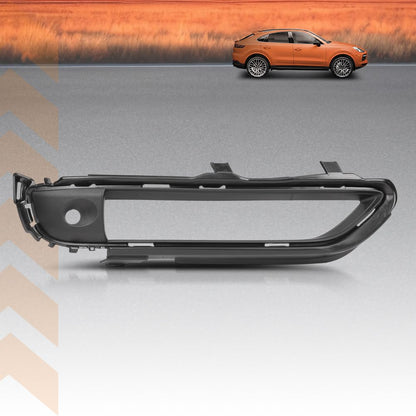 G-PLUS Front Right Side Bumper Face Bar Lower Grill Trim Cover Compatible with Porsche Cayenne Models Base and S Versions 2019-2023; Not Fit Turbo or Sport Design Package Models Black