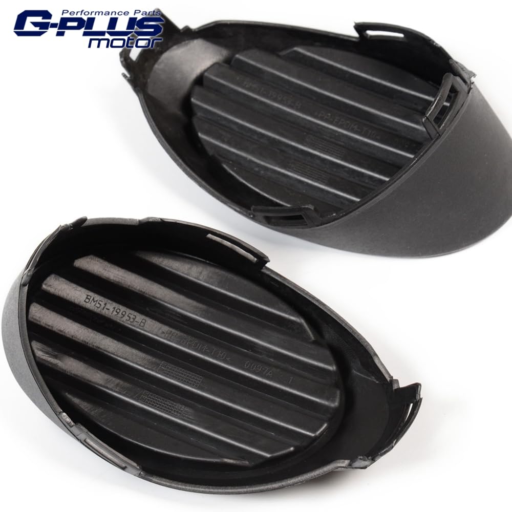 G-PLUS Front Bumper Fog Light Lens Hole Covers Grille Insert Pair 2012-2014 Focus
