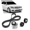 G-PLUS Engine Drive Belt Tensioner & Idler Pulley Serpentine Kit Compatible with Benz GL450 GLK350 ML350 S550 SL550 SLK350 2722021419, 6PK2404, 2722000270, 2722021019
