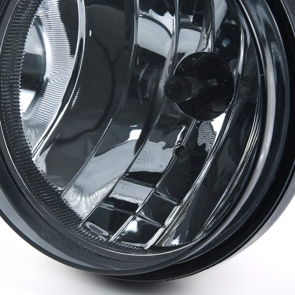 G-PLUS Front Bumper Fog Lights Compatible With 2007-2013 GMC Sierra 1500 2500HD 3500HD Pickup,Driving Fog Lamps w/Bulb Driver & Passenger Pair Smoky Lens