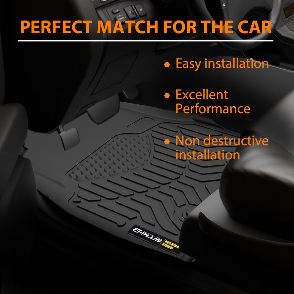 G-PLUS TPE Floor Mats Fit Freightliner Cascadia Models 2008-2018 Excludes New Cascadia Body Style 1st Row Truck Accessories Cargo Liners All Weather Protection 5PCS Black Alfombras para Carro