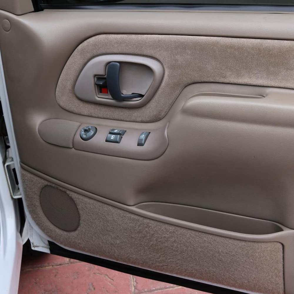 G-PLUS Door Handle Trim Set Compatible with Chevy C1500 Truck 1995-1999/Fit C2500 1995-2000 Truck Interior Door Handle Bezel 2PCS 15708087 15708088