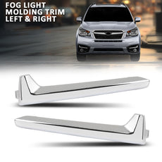 G-PLUS Fog Light Molding Trim for Subaru Forester 2017-2018 Left Right Pair Close-up View