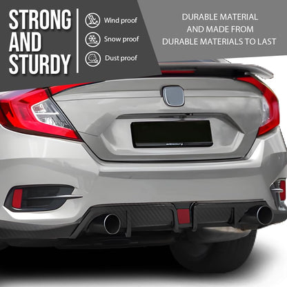 G-PLUS Rear Diffuser Compatible with Honda Civic 2016 2017 2018 2019 2020 2021 Rear Lip Diffuser Body Kit Carbon Fiber Black