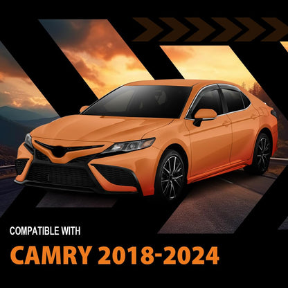 G-PLUS in-Channel Side Window Vent Visor Deflectors Rain Guards Compatible with Toyota Camry 2018-2024 Impact-Resistant PC 4 PCS Smoky