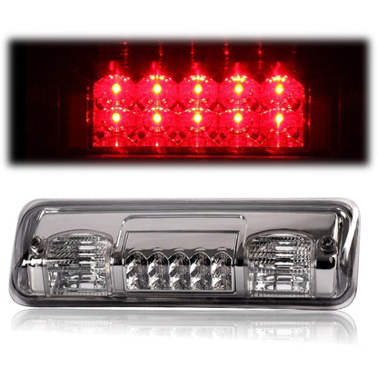 G-PLUS 3rd Third Brake Light Compatible with 2004-2008 Ford F150 Lobo/Fit 2007-2010 Ford Explorer/Fit 2006-2008 Lincoln Mark LT High Mount Stop Lights Smoky Lens Chrome Housing