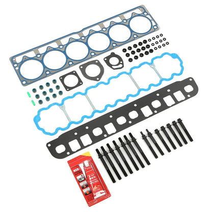 G-PLUS Head Gasket Set Bolts Compatible with Jeep Cherokee 1999-2001 /Fit Jeep Grand Cherokee 1999-2003 /Fit Jeep TJ Wrangler 1999-2003 4.0L 242CID L6 OHV HS9076PT-4, ES71102