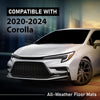 G-PLUS Floor Mats Compatible with Toyota Corolla Sedan 2020-2024 1st & 2nd Row Liner All Weather Full Cover Protection TPE Floor Cargo Liners Black