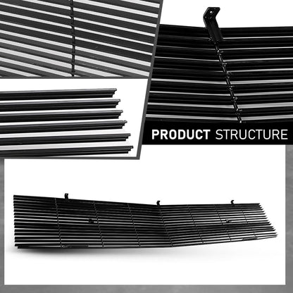 G-PLUS Chrome Billet Grille Compatible with Chevy GMC C/K Pickup Suburban Blazer Jimmy 1981-1988 Main Upper Stainless Steel Front Grill Insert (Phantom Style w/Stacked Lights)
