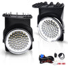 G-PLUS White Full LED Fog Lights Lamp with Switch/Bulbs/wiring harness Compatible with GMC Sierra 2003-2007 Pickup Truck Clear Lens Bumper Fog Light Kit