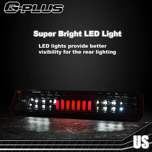 G-PLUS Rear High Mount 3RD Third I Brake Light Stop Tail light Lamp Compatible with 2015-2018 Colorado/Canyon GM25971002 52019397 Rear Cab Roof Tail Center Lamp