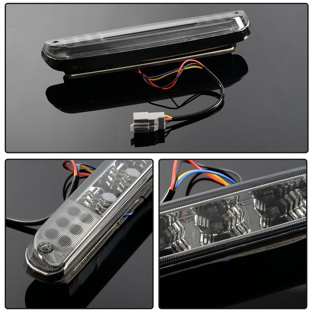 G-PLUS LED 3rd Brake Light, Compatible with Ford F250 F350 F450 F550 Super Duty 99-16/Ranger 93-11/Ford Explorer 01-05/Mazda B-Series 93-10 (Clear Housing Smoky Lens)