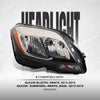 G-PLUS Halogen Headlight Passenger Side Right Compatible with Benz GLK250 Bluetec 4Matic 2013 2014 2015, Fit Benz GLK350 (submodel: 4Matic, Base) 2013-2015 2048204239, MB2503203 Black