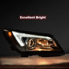 G-PLUS LED One Right Passenger Side Headlight Compatible with Buick LaCrosse 2014 2015 2016 DRL Headlamp w/Bulbs Halogen Clear Lens Chrome Housing Amber Reflector Bumper Headlamps,faros delanteros