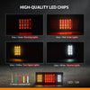 G-PLUS 2pcs 40 LED Tail Turn Signal Brake Reverse Running Lights Universal Compatible with Pickup RV Trailers Trucks Camper Boat Vans Tail lights Rear Brake Lamps Assembly Luces Traseras