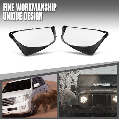 G-PLUS Headlight Lens Cover Compatible with Benz GLC Class W253 2016 2017 2018 2019 Left & Right 2539061501, 2539061601 Front Headlamp Lens Cover Clear