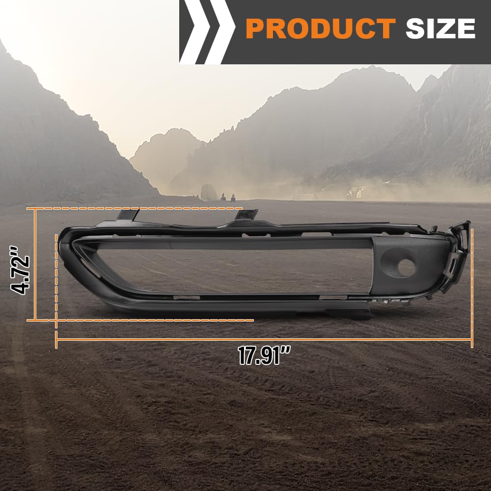 G-PLUS Front Bumper Face Bar Lower Grill Trim Cover Left Side Compatible with Porsche Cayenne 2019-2023 9Y0807675OK1, 9Y0-807-675-OK1, 9Y0807675 OK1 Black