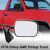 G-PLUS Manual Side View Mirrors Replacement For 1988-2000 Chevy GMC C1500 C2500 C3500 K1500 K2500 K3500 Pickup Truck Pedestal Style Paint to Match Driver & Passenger Side Mirror Set Black