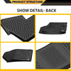 G-PLUS TPE Floor Liners, Compatible with Honda Pilot Sedan & Hatchback Coupe 8 Passenger Models 2016-2022, 1st & 2nd & 3rd Row Cargo Liner Accessories, 4PCS Black