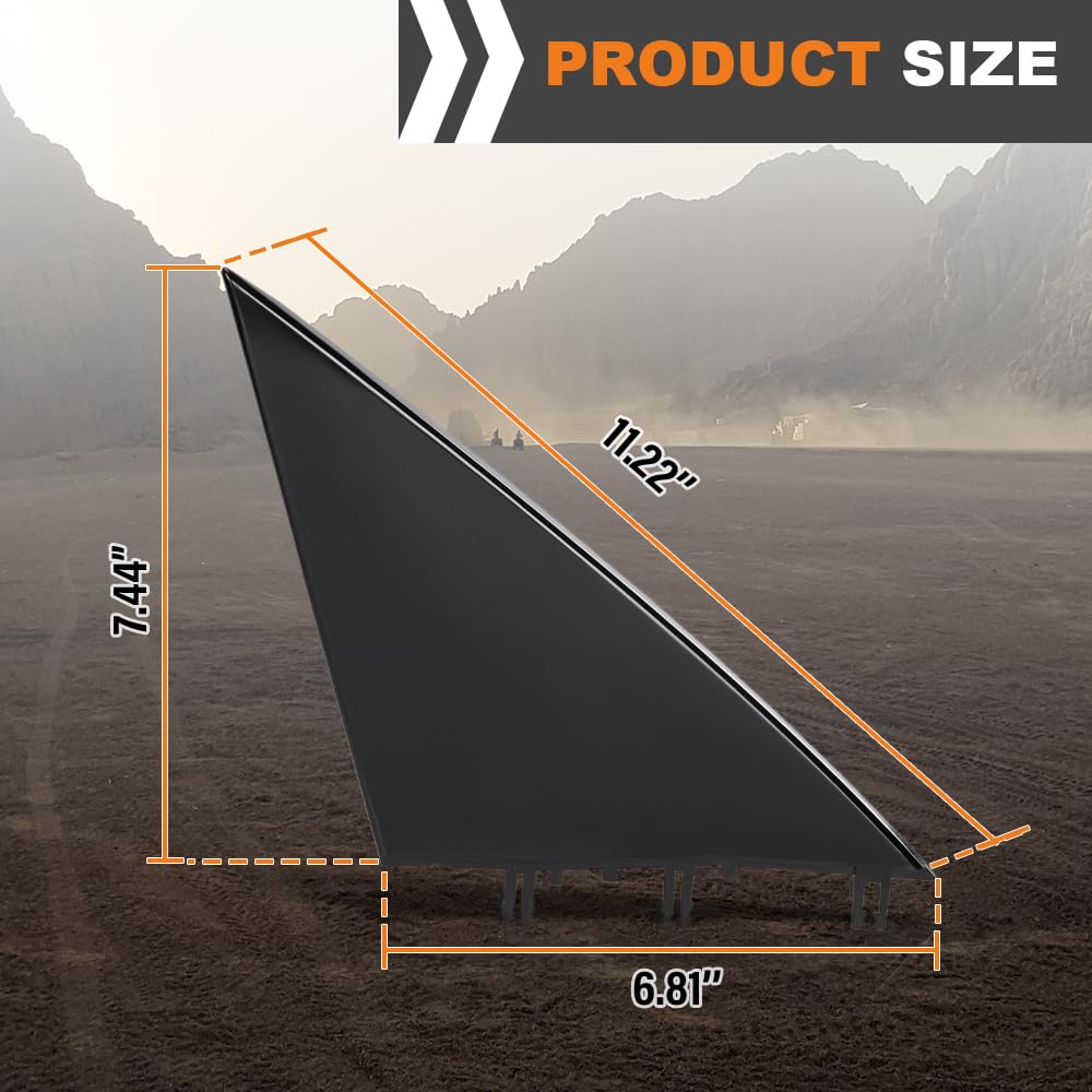G-PLUS Front Right Side Fender Mirror Triangle Trim Cover Compatible with Tesla Model Y 2020-2024 Glossy Black