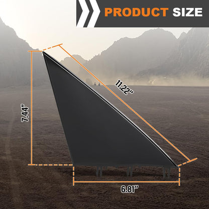 G-PLUS Front Right Side Fender Mirror Triangle Trim Cover Compatible with Tesla Model Y 2020-2024 Glossy Black