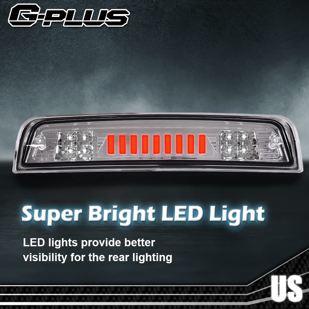 G-PLUS Truck Third 3rd Tail I Brake Light Cargo High Mount Stop Lamp Compatible With 2009-2010 Dodge Ram 1500 2010 Dodge Ram 2500 3500 2011-2017 Ram 1500 2500 3500