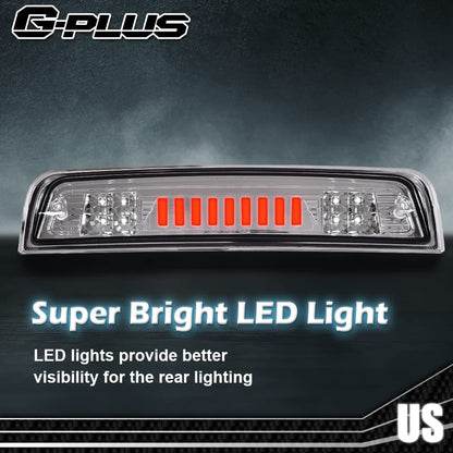 G-PLUS Truck Third 3rd Tail I Brake Light Cargo High Mount Stop Lamp Compatible With 2009-2010 Dodge Ram 1500 2010 Dodge Ram 2500 3500 2011-2017 Ram 1500 2500 3500