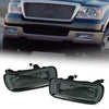 G-PLUS Front Bumper Fog Lights Lamps Compatible with 2004 2005 2006 Ford F150 Lincoln Mark LT Pickup Truck Driver and Passenger Side Smoke Lens Driving Fog Lamp Accessories