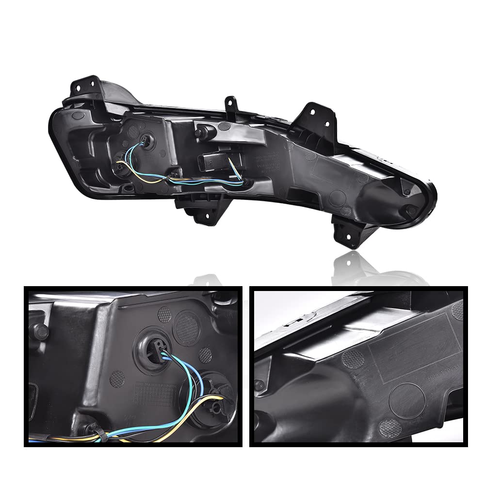 G-PLUS Left Driver Side Bumper Turn Signal Lights LED DRL Fog Lamps Compatible with 2019-2022 Chevy Malibu 84575553 84575552 Left Fog Lamp Bumper Turn Signal Light