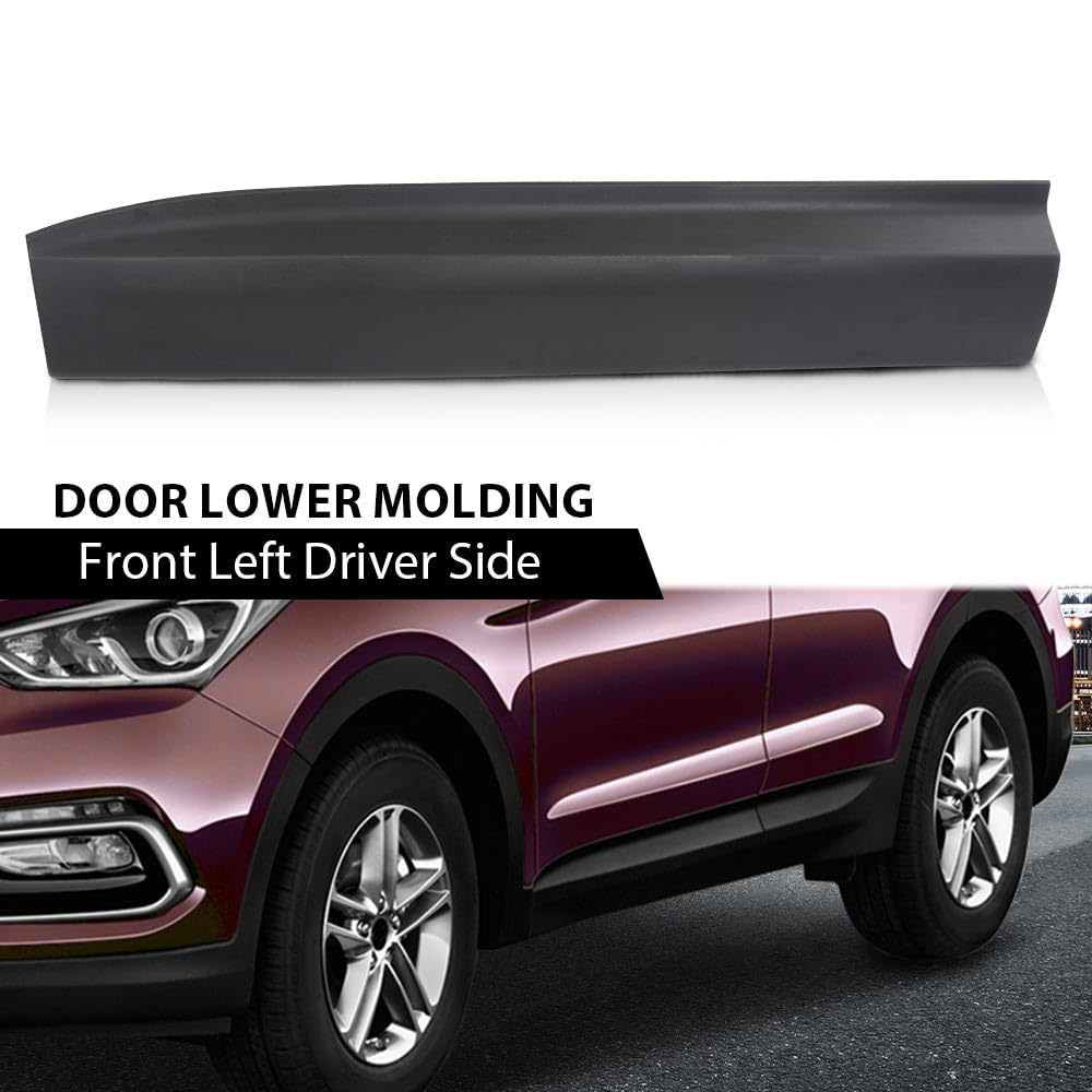 G-PLUS Front Left Door Lower Molding Door Garnish Compatible with Santa Fe Sport 2013 2014 2015 2016 2017 2018 87721-4Z000 877214Z000
