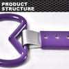 G-PLUS JDM Tsurikawa Ring Heart Subway Train Bus Car Handle Hand Straps Drift Charm,Rear Bumper Warning Ring (Purple)
