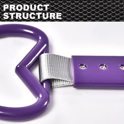 G-PLUS JDM Tsurikawa Ring Heart Subway Train Bus Car Handle Hand Straps Drift Charm,Rear Bumper Warning Ring (Purple)