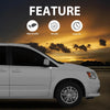 G-PLUS Mirror Flag Applique View Mirror Triangle Trim LH & RH Exterior Side w/Trim Compatible with Chrysler Town & Country 2008-2016/Fit Dodge Grand Caravan 2008-2020