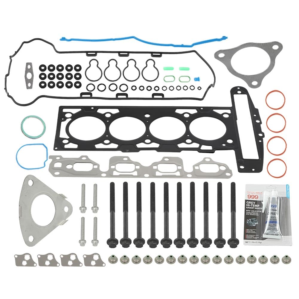 G-PLUS Head Gasket Set Bolts Compatible with Chevy Cavalier 2002-2005/Malibu 2004-2006,Fit Pontiac Sunfire 2002-2005,Fit Saturn Vue 2002-2005 2.2L 2198CC 134CID L4 DOHC HS26223PT-1 ES72196