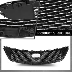 G-PLUS Front Bumper Hood Grille Mesh for Cadillac CT5 2020-2023 Gloss Black Product Details