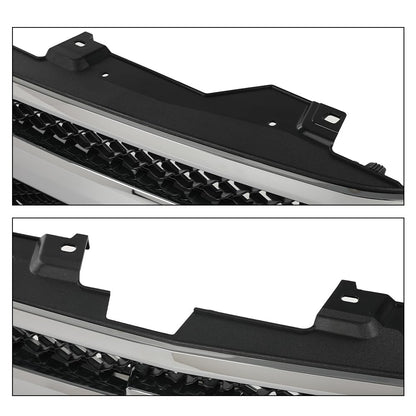 G-PLUS Chrome Truck Grill Compatible with Chevy Silverado 1500 Hybrid 2009-2013/Fit Silverado 1500 XFE 2010-2013/Fit Silverado 1500 LS LT LTZ WT 2007-2013 25810707 19303978 Front Bumper Grille Insert
