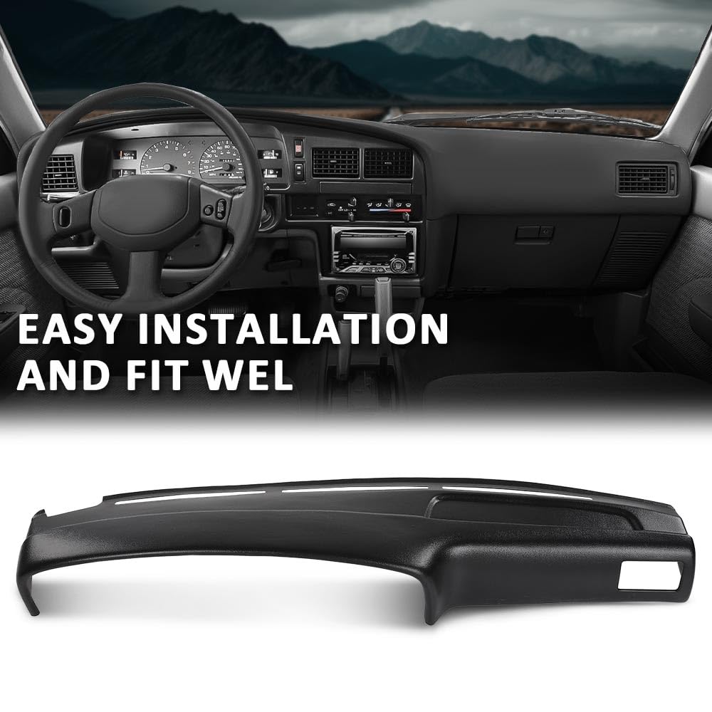 G-PLUS TPE Dashboard Dash Cover Compatible with Toyota 4Runner Pickup 1989-1995 Black