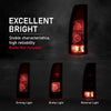 G-PLUS Tail Lights Assembly Rear Brake Lamp Pair w/o Connector Circuit & Bulb Compatible with Chevy GMC Silverado Sierra C/K 1500 2500 3500 1988-1999 GM2800104 Luces Traseras