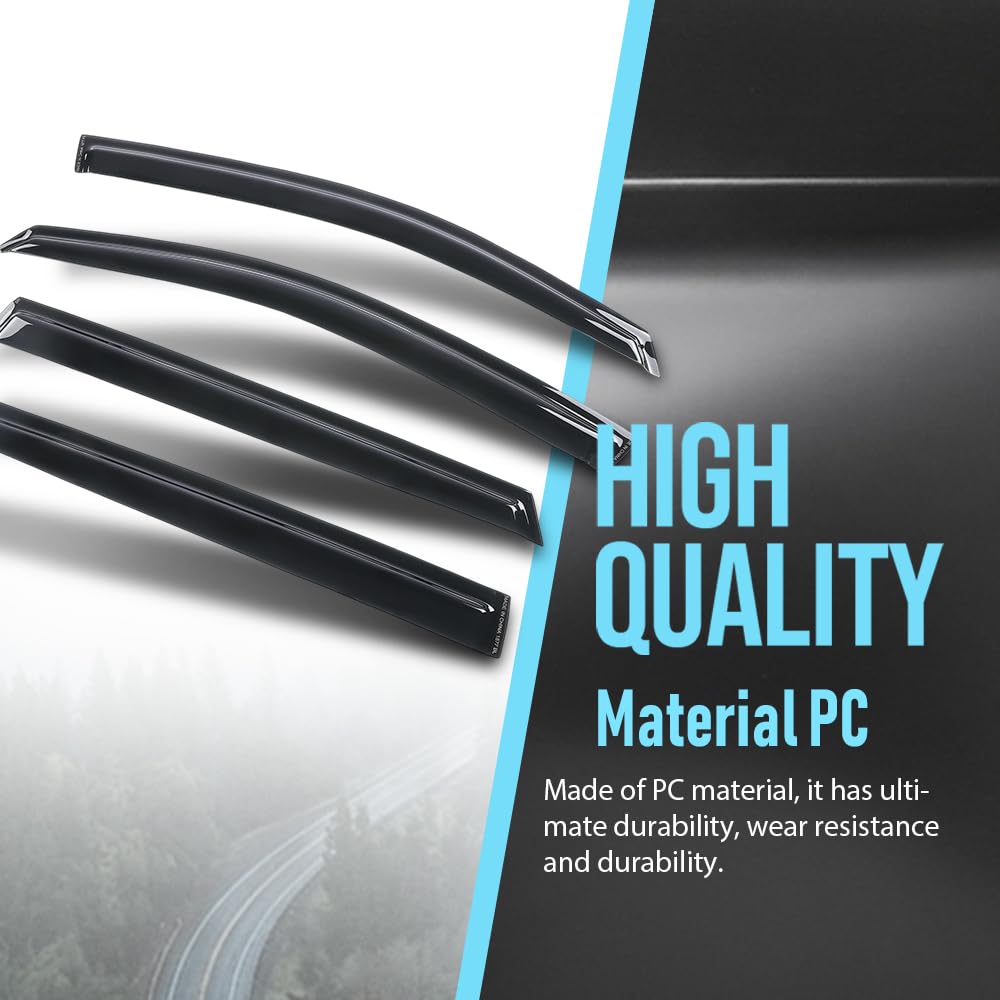 G-PLUS Out-Channel Window Visor Deflectors Tape-On Side Rain Guards Compatible with Subaru Outback(Premium, Limited, Touring) 2020-2025 4PCS Smoky